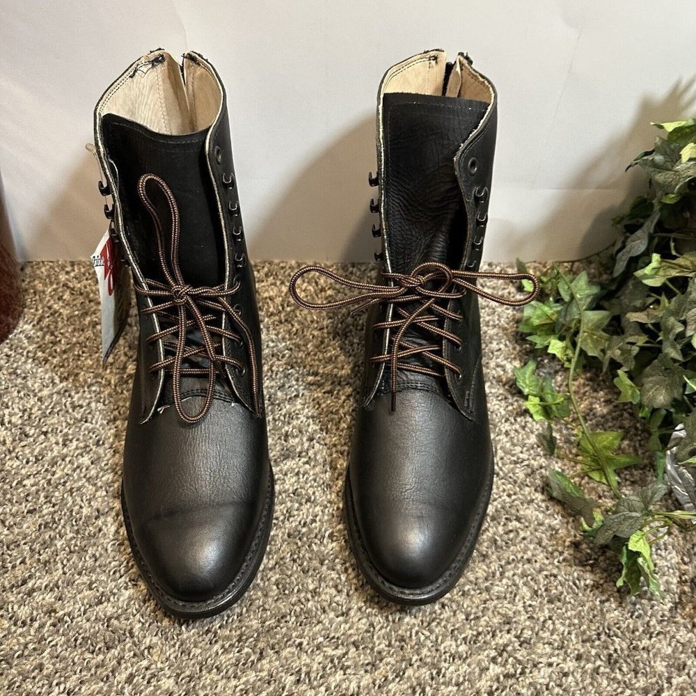 VTG Durango DB1730X Men Western Boots Black Leather 10 EE Heel Zipper NEW